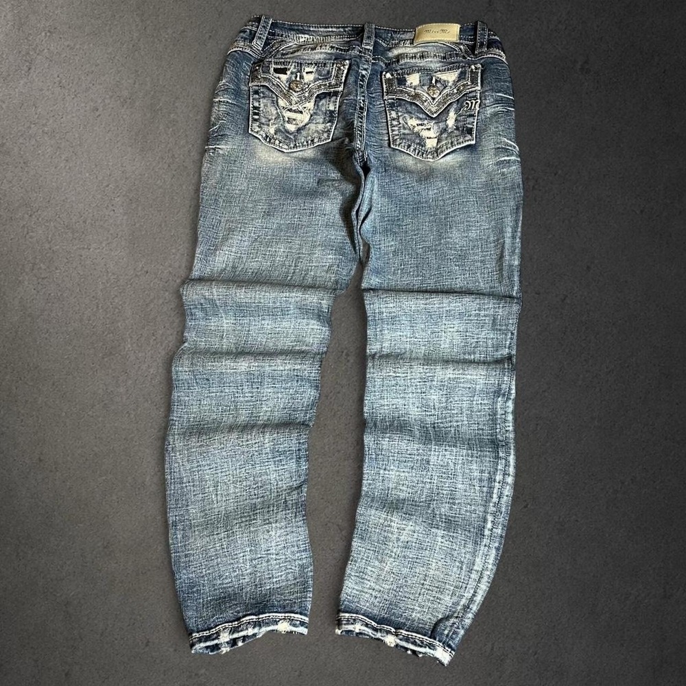 Y2K 2000s‎ Miss Me Grunge Indie Embroidered Denim Jeans